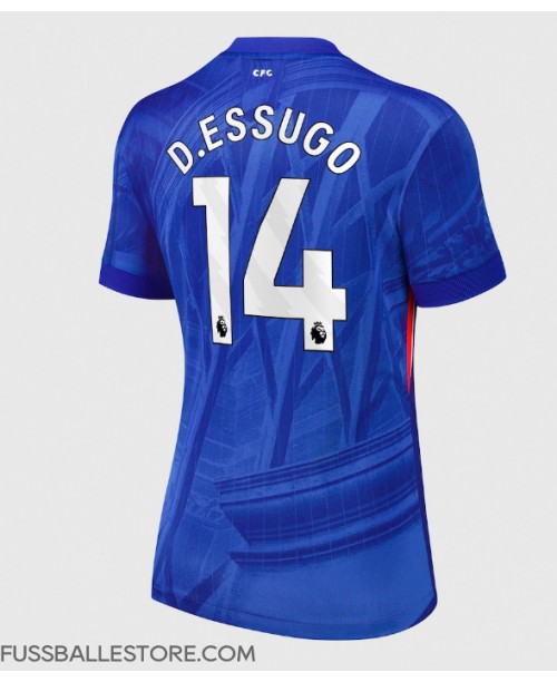 Günstige Chelsea Dario Essugo #14 Heimtrikot Damen 2025-26 Kurzarm Günstige Chelsea Dario Essugo #14 Heimtrikot Damen 2025-26 Kurzarm